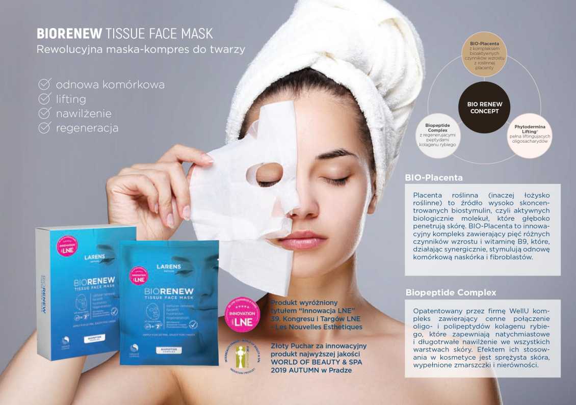 Larens Bio Renew Tissue Face mask domowe spa